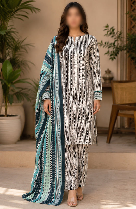 Bin Saeed Printed Lawn Unstitched 3 Piece Suit - PD-02 - BS26DCS - Black - Summer Collection