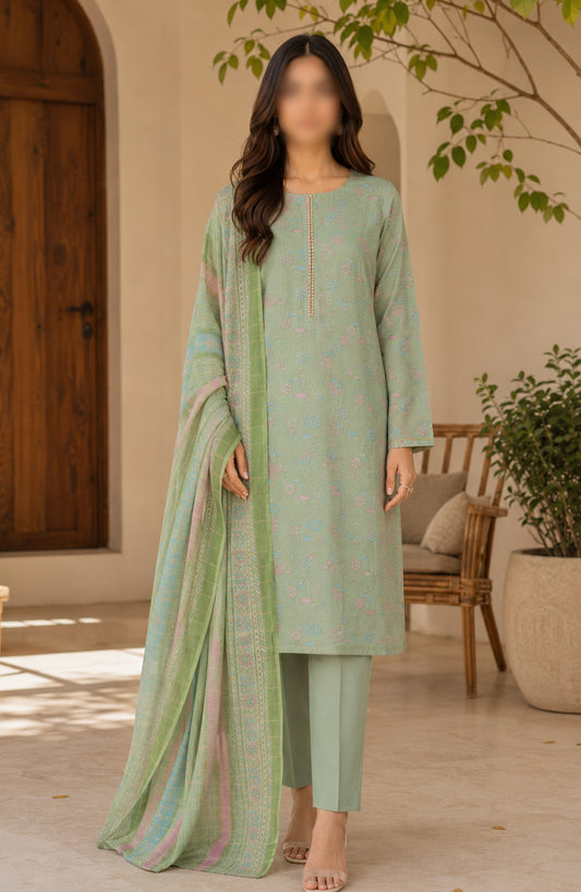 Bin Saeed Printed Lawn Unstitched 3 Piece Suit - BSD-11 - BS26DIN - Green - Summer Collection