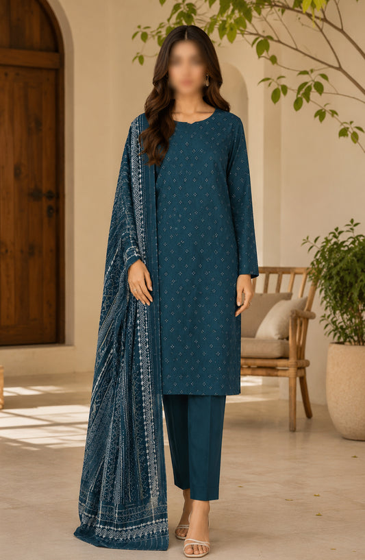 Bin Saeed Printed Lawn Unstitched 3 Piece Suit - BSD-09 - BS26DIN - Teal - Summer Collection