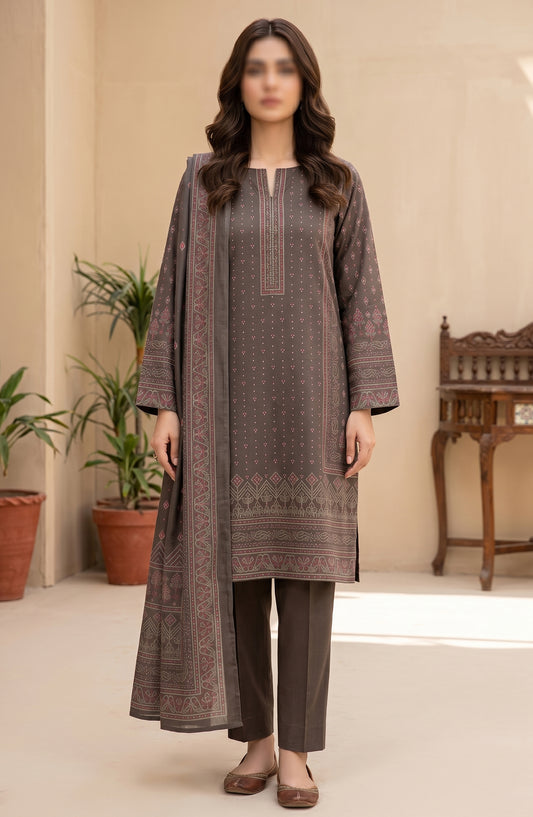 Bin Saeed Printed Lawn Unstitched 3 Piece Suit - BSD23 - BS26END - Grey - Summer Collection