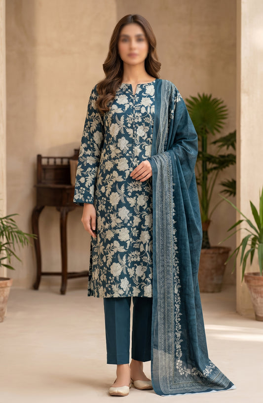 Bin Saeed Printed Lawn Unstitched 3 Piece Suit - BSD20 - BS26END - Blue - Summer Collection