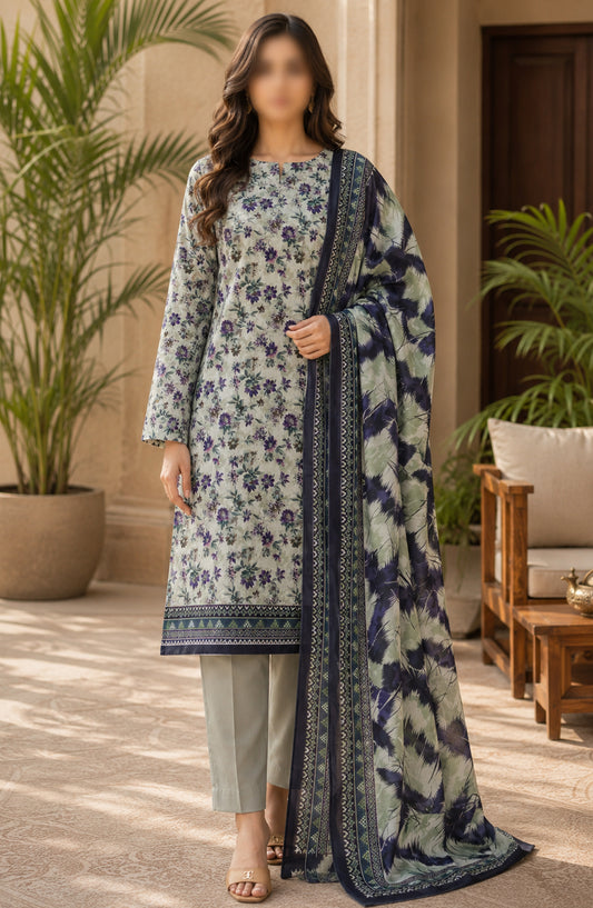 Bin Saeed Printed Lawn Unstitched 3 Piece Suit - D-27 - BS26DCS - Blue - Summer Collection