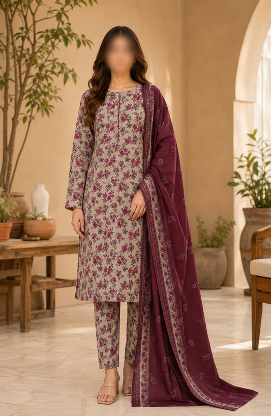 Bin Saeed Printed Lawn Unstitched 3 Piece Suit - D-14 - BS26DCS - Pink - Summer Collection