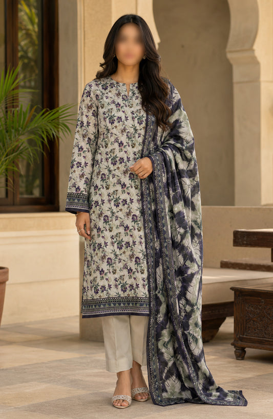 Bin Saeed Printed Lawn Unstitched 3 Piece Suit - D-23 - BS26DCS - Teal - Summer Collection