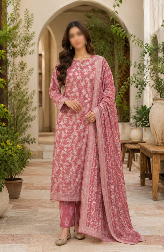 Bin Saeed Printed Lawn Unstitched 3 Piece Suit - D-10 - BS26DCS - Pink - Summer Collection