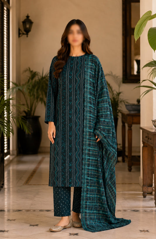 Bin Saeed Printed Lawn Unstitched 3 Piece Suit - D-05 - BS26DCS - Green - Summer Collection