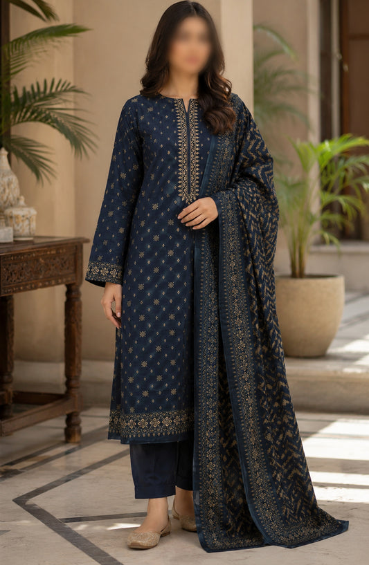 Bin Saeed Printed Lawn Unstitched 3 Piece Suit - PRD-31 - BS26VLP - Blue - Summer Collection