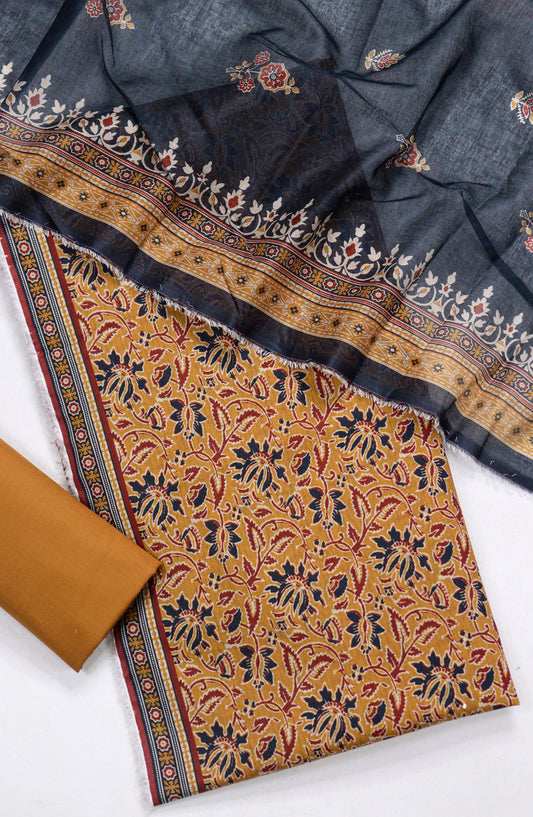 Bin Saeed Printed Lawn Unstitched 3 Piece Suit - D-06 - BS26PR - Orange - Summer Collection