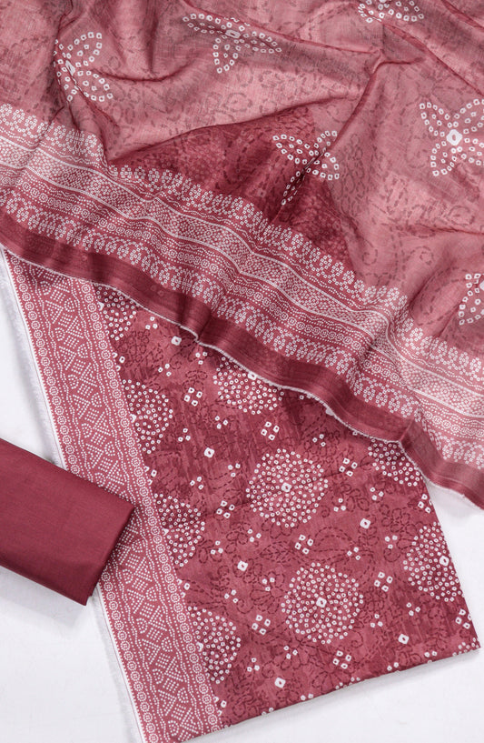 Bin Saeed Printed Lawn Unstitched 3 Piece Suit - D-02 - BS26PR - Red - Summer Collection