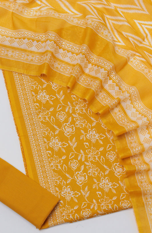 Bin Saeed Printed Cotton Unstitched 3 Piece Suit - D-21 - BS26PRTH - Mustard - Summer Collection