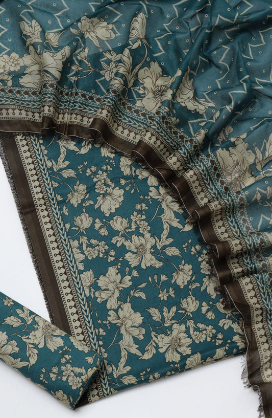 Bin Saeed Printed Cotton Unstitched 3 Piece Suit - D-08 - BS26FTH - Green - Summer Collection