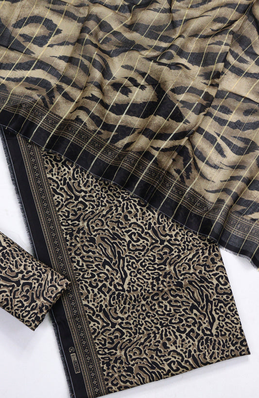 Bin Saeed Printed Lawn Unstitched 3 Piece Suit - D-10 - BS26PR - Black - Summer Collection