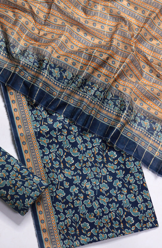 Bin Saeed Printed Lawn Unstitched 3 Piece Suit - Design-19 - BS26PR - Black - Summer Collection