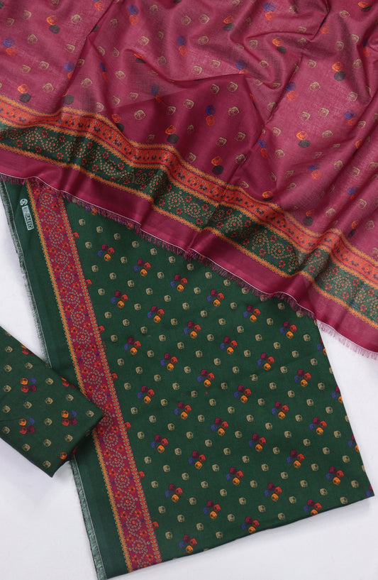 Bin Saeed Printed Lawn Unstitched 3 Piece Suit - Design-31 - BS26PR - Green - Summer Collection