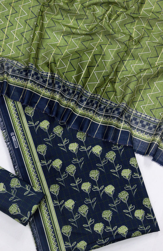 Bin Saeed Printed Lawn Unstitched 3 Piece Suit - Design-27 - BS26PR - Blue - Summer Collection