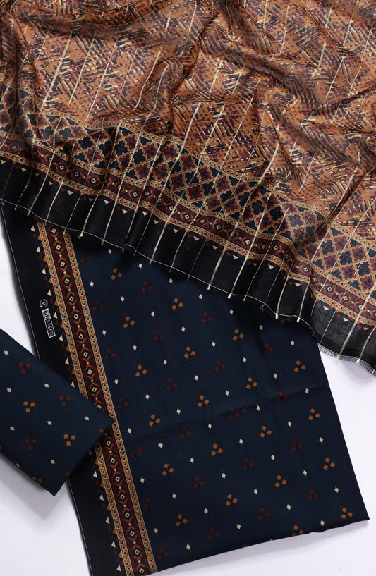 Bin Saeed Printed Lawn Unstitched 3 Piece Suit - Design-10 - BS26PR - Teal - Summer Collection