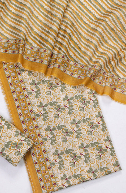 Bin Saeed Printed Lawn Unstitched 3 Piece Suit - Design-22 - BS26PR - Yellow - Summer Collection