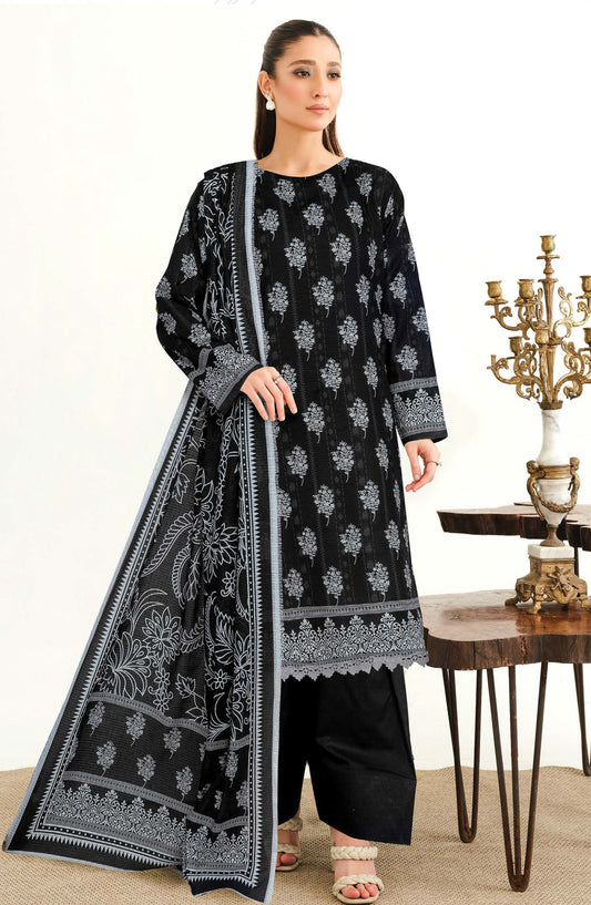 Bismil by Johra Printed Lawn Unstitched 3 Piece Suit - JH-1528 - JH25BSML - Black - Casual Collection
