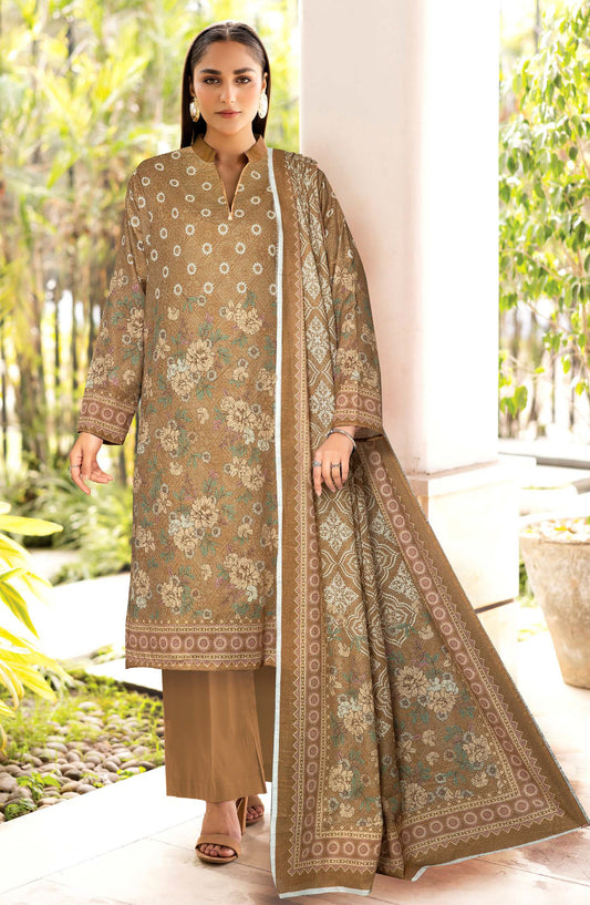 Bismil by Johra Printed Lawn Unstitched 3 Piece Suit - JH-1527 - JH25BSML - Beige - Casual Collection