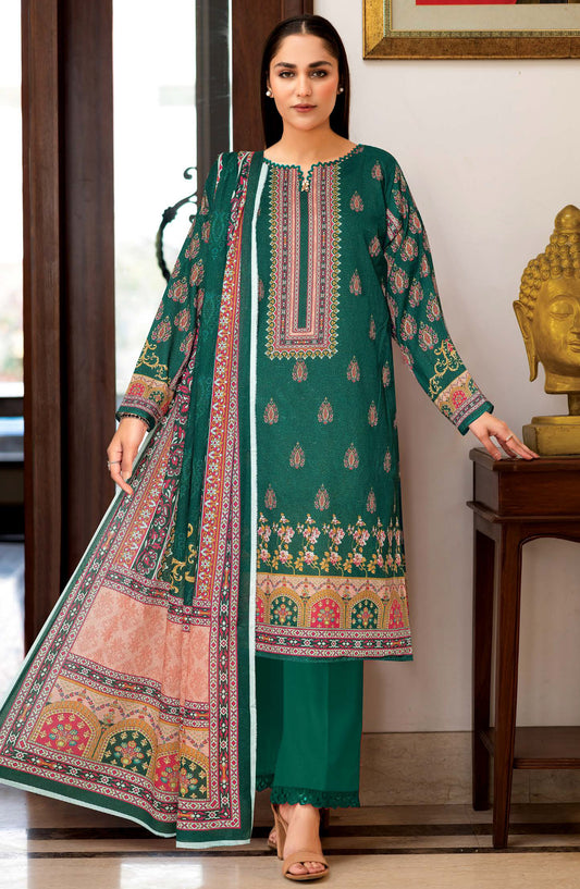 Bismil by Johra Printed Lawn Unstitched 3 Piece Suit - JH-1522 - JH25BSML - Green - Casual Collection