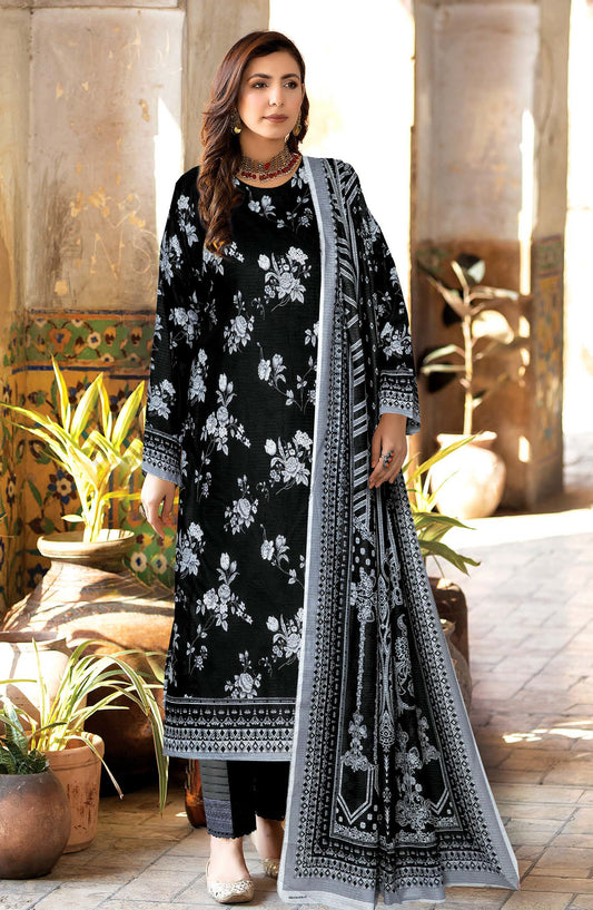 Bismil by Johra Printed Lawn Unstitched 3 Piece Suit - JH-1520 - JH25BSML - Black - Casual Collection
