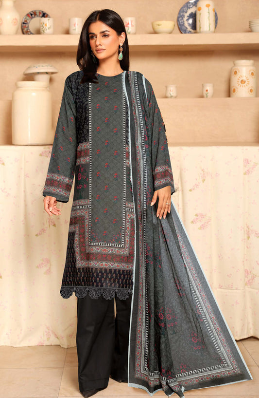 Class by Johra Printed Lawn Unstitched 3 Piece Suit - JH-1151 - JH25CLAS - Black - Casual Collection