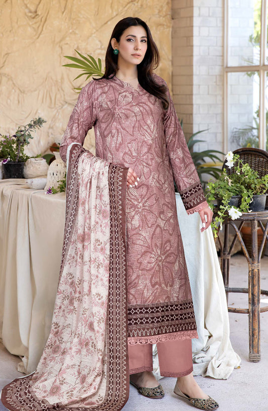 Class by Johra Printed Lawn Unstitched 3 Piece Suit - JH-1148 - JH25CLAS - Pink - Casual Collection