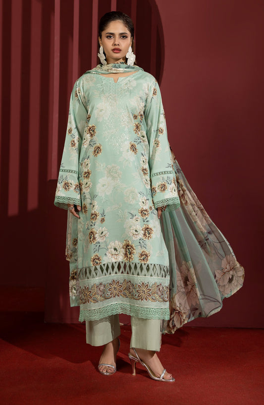 Coco by Panache Embroidered Lawn Unstitched 3 Piece Suit - D-04 - PN26C - Mint - Summer Collection