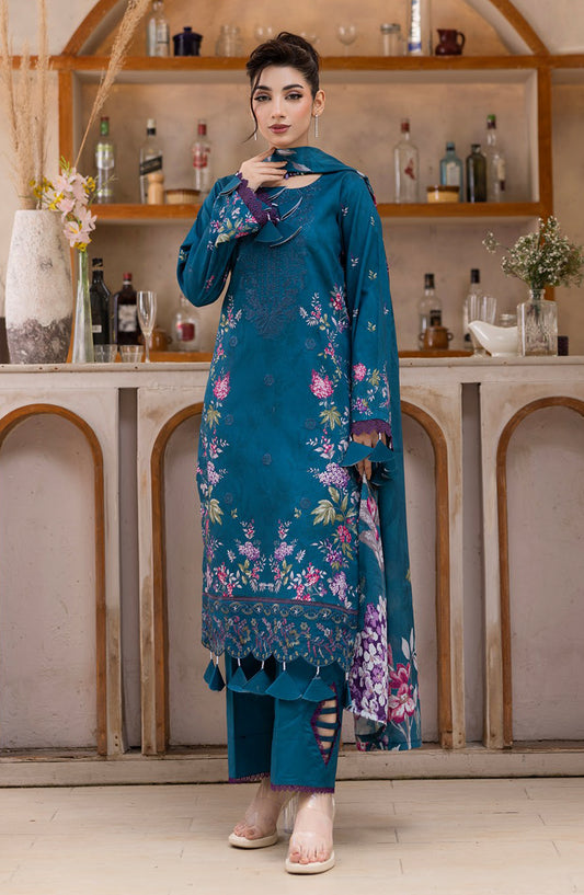 Coco by Panache Embroidered Lawn Unstitched 3 Piece Suit - D-07 - PN26CTW - Blue - Summer Collection