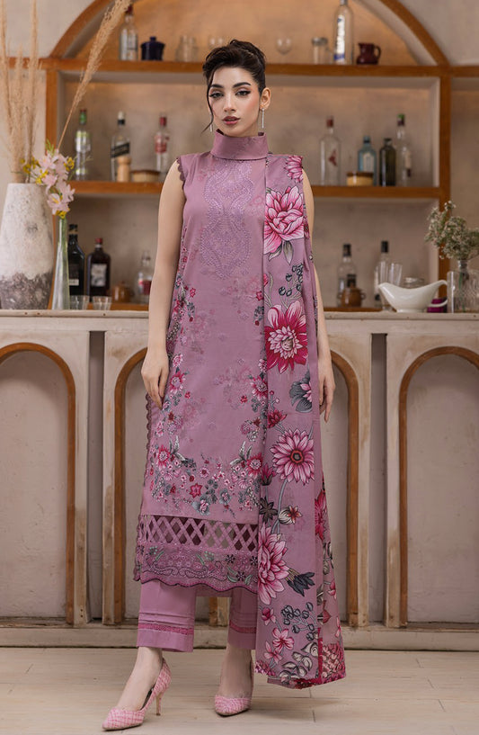 Coco by Panache Embroidered Lawn Unstitched 3 Piece Suit - D-06 - PN26CTW - Pink - Summer Collection