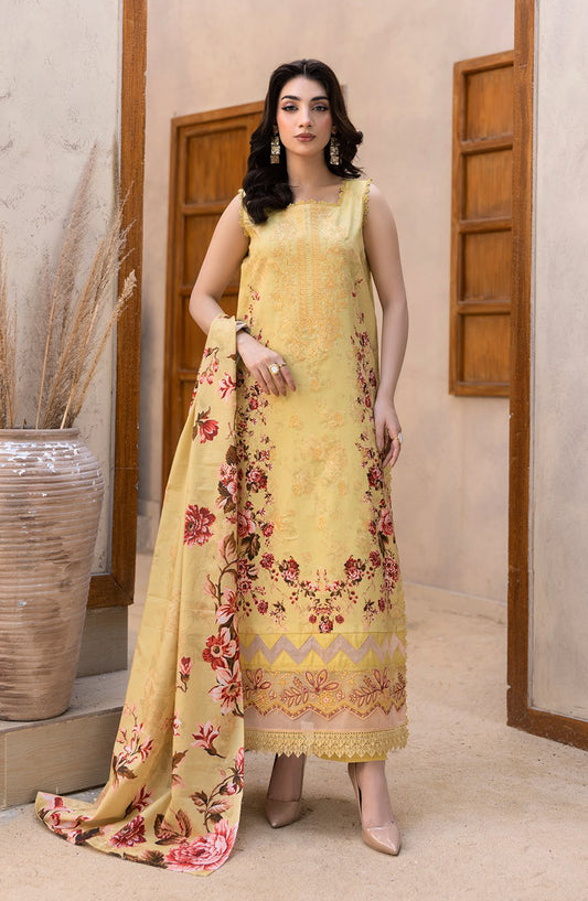 Coco by Panache Embroidered Lawn Unstitched 3 Piece Suit - D-05 - PN26CTW - Yellow - Summer Collection