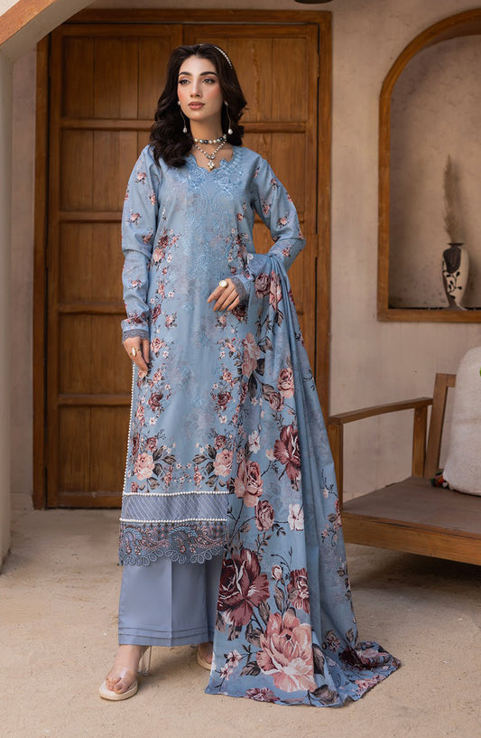 Coco by Panache Embroidered Lawn Unstitched 3 Piece Suit - D-02 - PN26CTW - Blue - Summer Collection