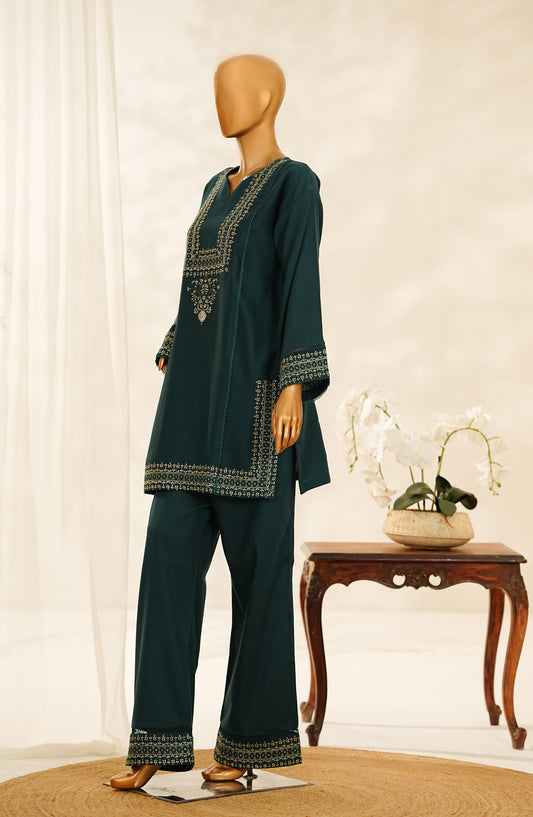 Amna Khadija Daily Delights Embroidered Cotton Stitched 2 Piece Suit - D-312 - AM25CTN - Green - Summer Collection