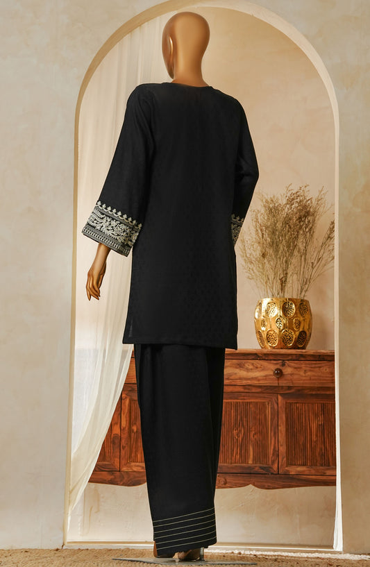 Zynara by Amna Khadija Embroidered Cotton Stitched 2 Piece Suit - D-314 Black - AM25Zynara - Summer Collection
