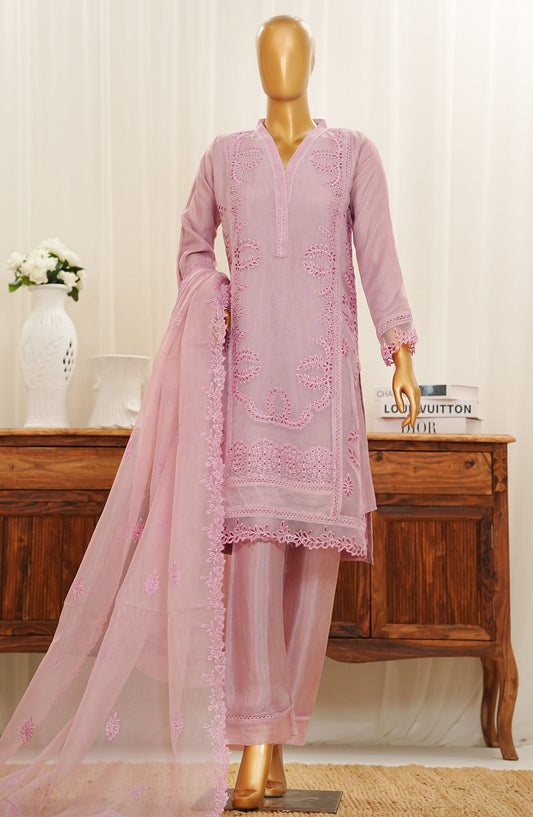 Delilah by Amna Khadija Embroidered Organza Stitched 3 Piece Suit - DSCE-04 - AM25DKNV2 - Pink - Festive Collection