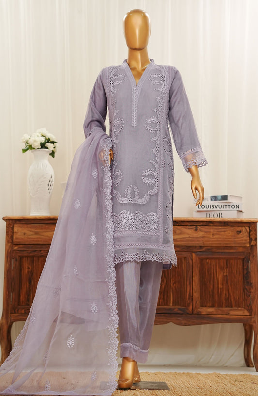 Delilah by Amna Khadija Embroidered Organza Stitched 3 Piece Suit - DSCE-05 - AM25DKNV2 - Purple - Festive Collection