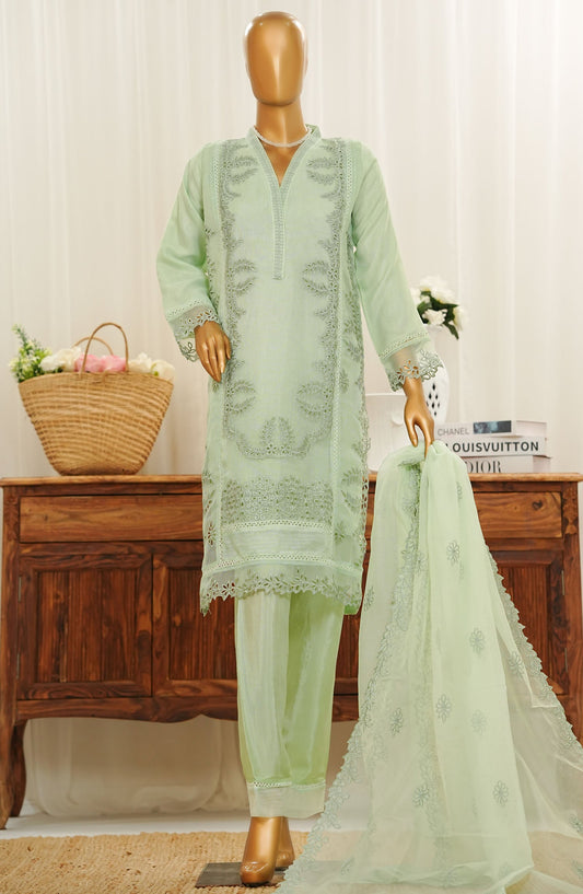 Delilah by Amna Khadija Embroidered Organza Stitched 3 Piece Suit - DSCE-06 - AM25DKNV2 - Green - Festive Collection
