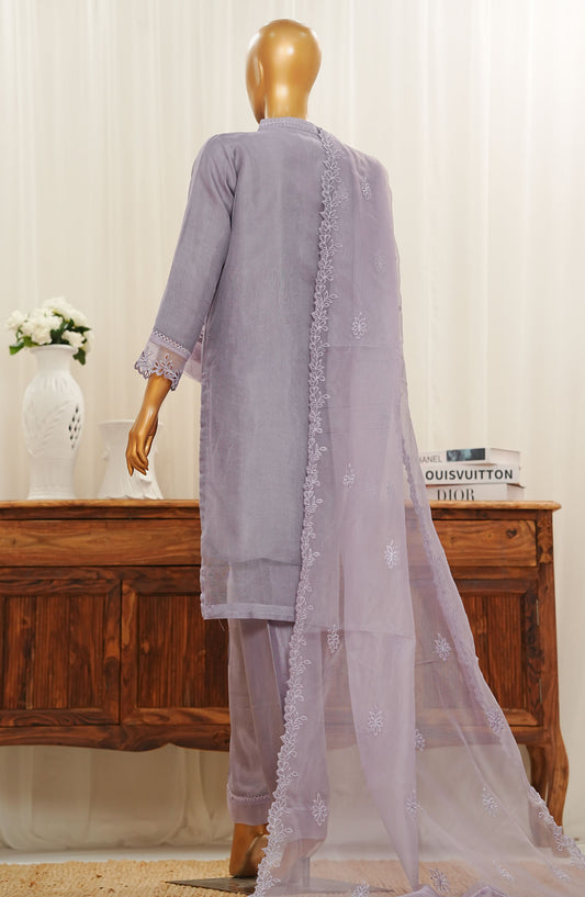 Delilah by Amna Khadija Embroidered Organza Stitched 3 Piece Suit - DSCE-05 - AM25DKNV2 - Purple - Festive Collection