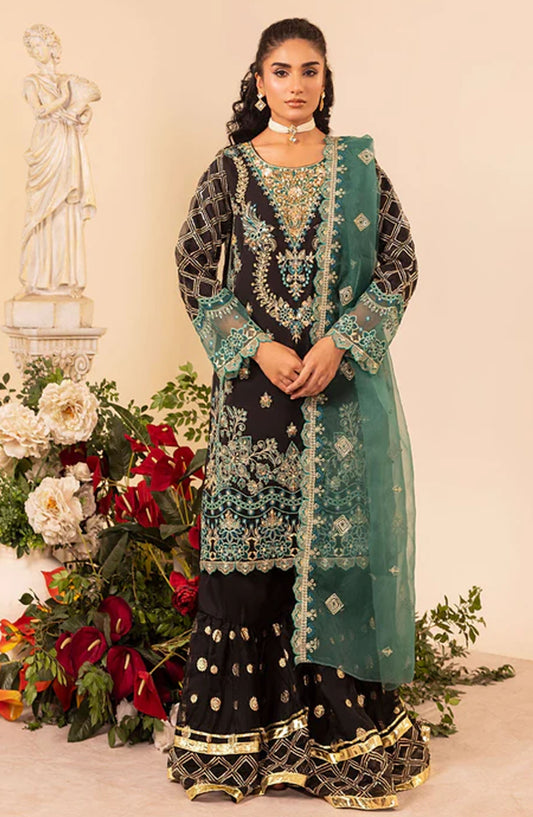 Tehzeeb by Diara Couture Embroidered Organza Stitched 3 Piece Suit - DC25THZ - ELEANOR - US-558 - Green - Festive Collection