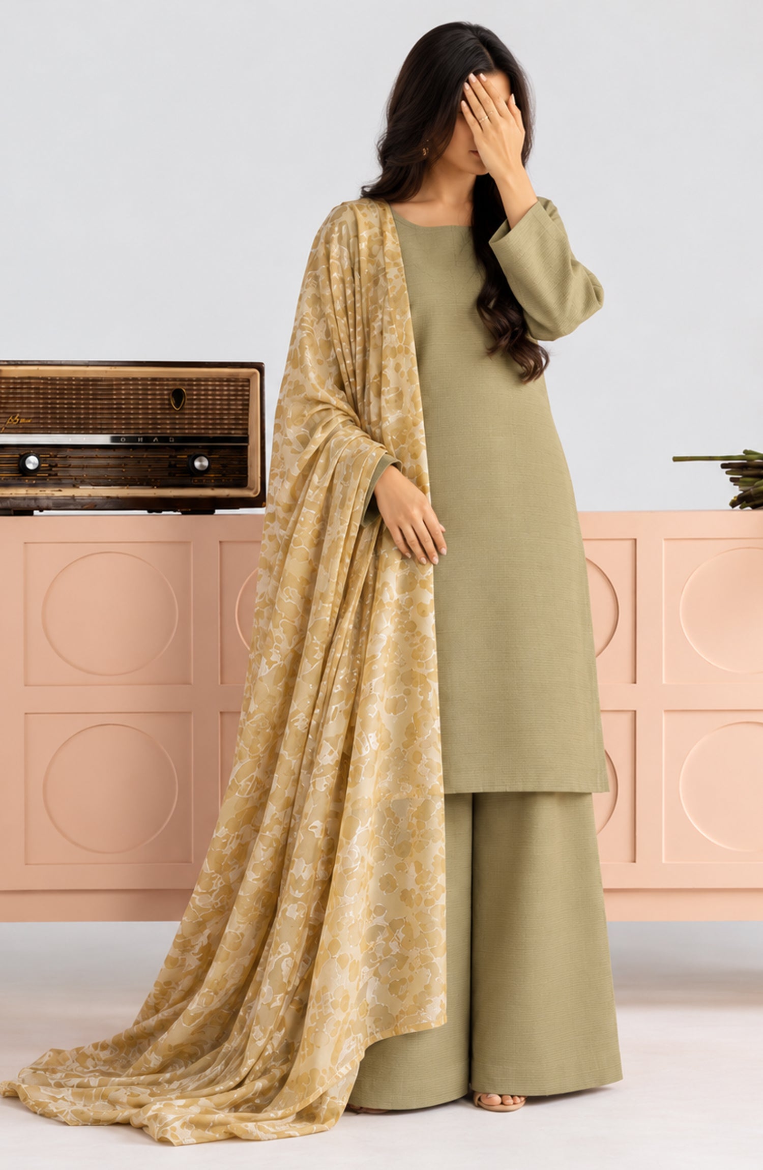 Eclat De Lilas Palachio by Amna Khadija Moonlight Unstitched 3 Piece Suit - AKED-01 - AM26EDP - Green - Winter Collection