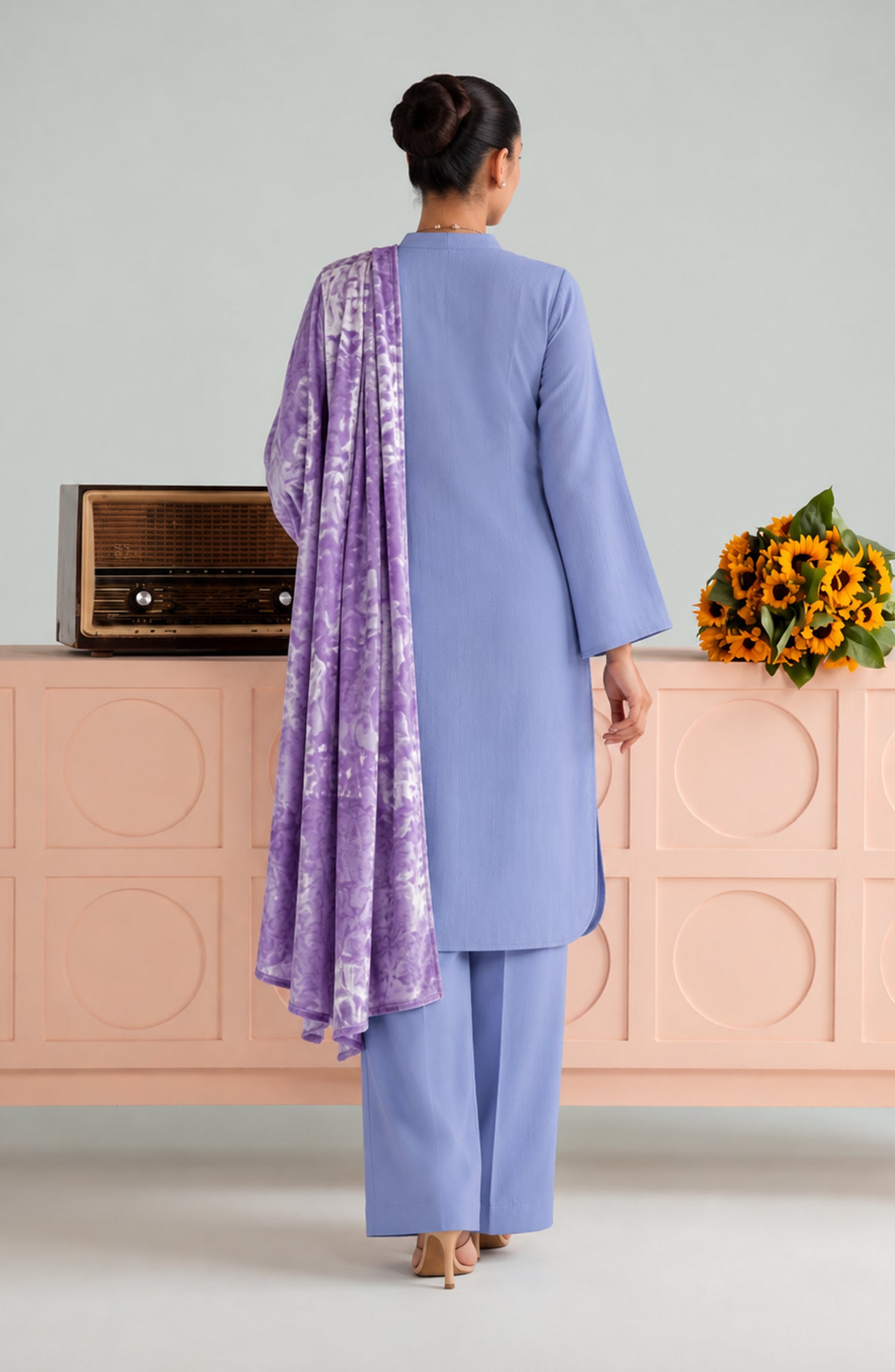 Eclat De Lilas Palachio by Amna Khadija Moonlight Unstitched 3 Piece Suit - AKED-04 - AM26EDP - Blue - Winter Collection
