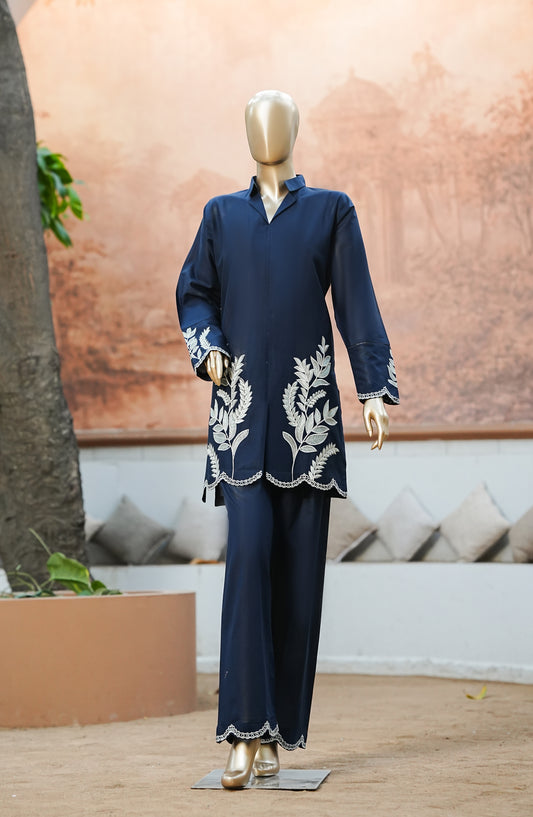 Einka by Amna Khadija Embroidered Cotton Stitched 2 Piece Suit - AKEK-01 - AM26KEN - Blue - Summer Collection