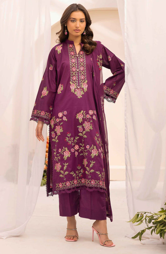 Elegance Khoobsurat by Al Karim Embroidered Lawn Unstitched 3 Piece Suit - KE-110 - AK26EGN - Purple - Summer Collection