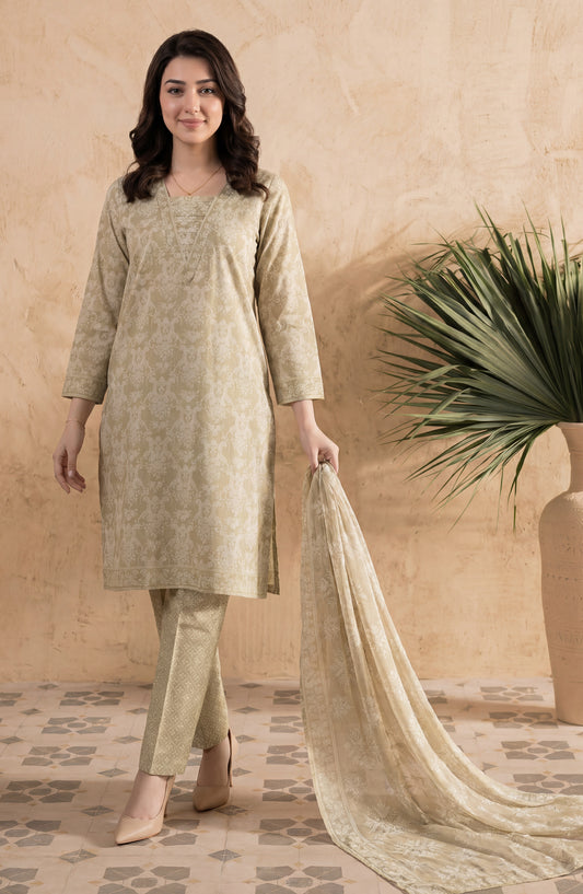 Elvan by Tawakkal Fabrics Printed Lawn Stitched 3 Piece Suit - D-4058 - TF26ELV - Golden - Summer Collection