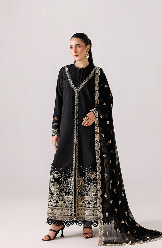 Emaan Adeel Beyond Basics Embroidered Lawn Stitched 3 Piece Suit - ELEVE - ED26BNB - Black - Festive Collection