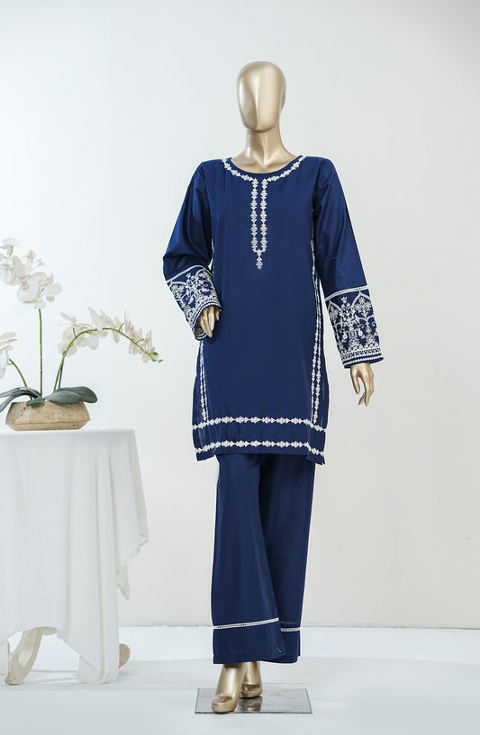 Erayas by Amna Khadija Embroidered Cotton Stitched 2 Piece Co-ord Set - AKEE-03 - AM26ERYS - Blue - Summer Collection