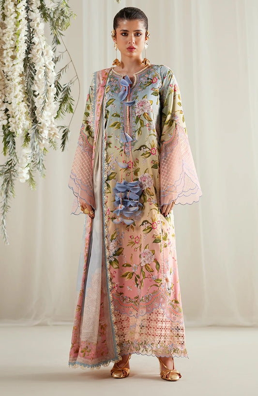 Eres Bonita by Bin Ilyas Embroidered Viscose Unstitched 3 Piece Suit - 1105-A - BL25BN - Pink - Winter Collection