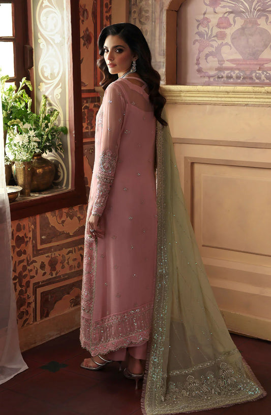Evayna by Gulaal Embroidered Chiffon Unstitched 3 Piece Suit - Layana - GUL25EV - Pink - Festive Collection