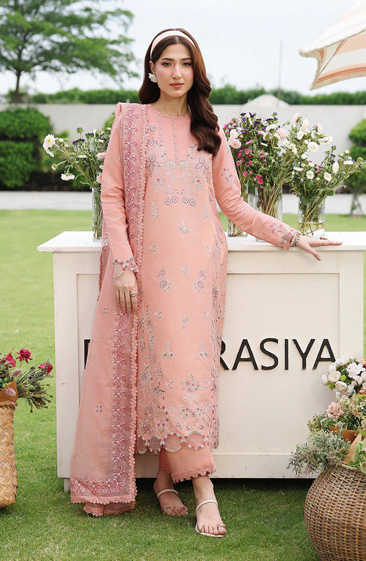 Florence by Rang Rasiya Embroidered Lawn Unstitched 3 Piece Suit - Sahar - RR26RNC - Pink - Summer Collection