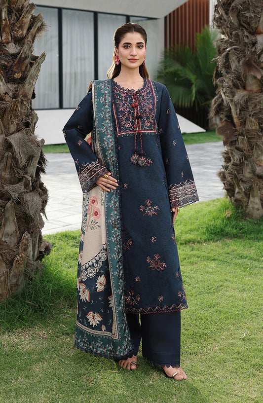 Florence by Rang Rasiya Embroidered Lawn Unstitched 3 Piece Suit - Nilofer - RR26RNC - Teal - Summer Collection